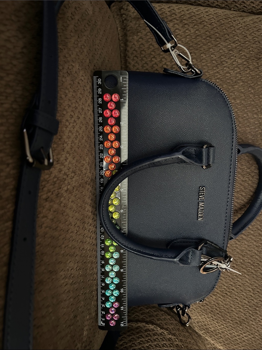 Steve Madden Navy Crossbody Dome Bag with Detachable Strap - Picture 5 of 7